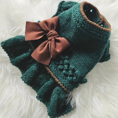 秋冬装宠物针织毛衣博美贵宾狗狗泰迪比熊小型幼犬雪纳瑞猫咪衣服