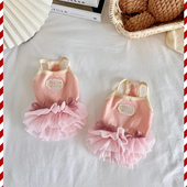 宠物衣服狗狗猫咪公主小型约克夏比熊春夏薄款 透气蝴蝶公主裙