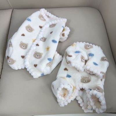 宠物泰迪比熊小狗狗护肚衣服秋冬季四脚睡衣防着凉保暖母狗包肚衣