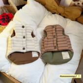 韩版 秋冬狗狗保暖棉服宠物马甲外套可穿雪纳瑞泰迪比熊猫咪