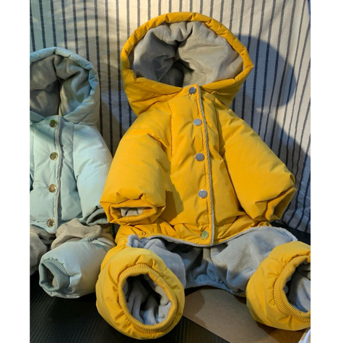 狗狗冬天四脚衣服博美雪纳瑞约克夏小体奶狗用棉衣棉服秋冬季加厚