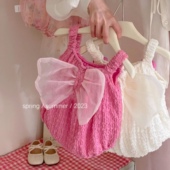 春夏新品 宠物服狗狗花苞裙宠物可爱南瓜裙吊带小型犬猫咪衣服