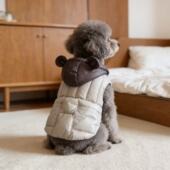 家狗狗衣服秋冬季 保暖雪纳瑞法斗比熊泰迪中小型犬猫棉服公主风