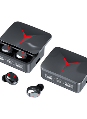 跨境新款M90proTWS持久续航无线蓝牙耳机5.3滑盖电量数显私模游戏