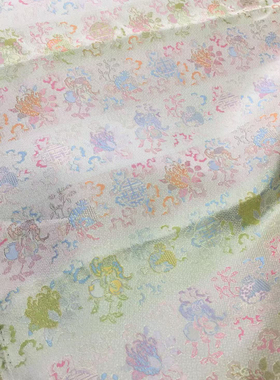 【半米价】七彩仿宋锦面料旗袍布料面料秋冬服装设计马甲连衣裙