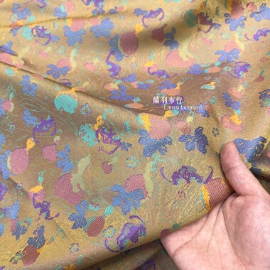 【半米价】葡萄新中式国风提花面料春夏秋汉服旗袍马甲外套布料