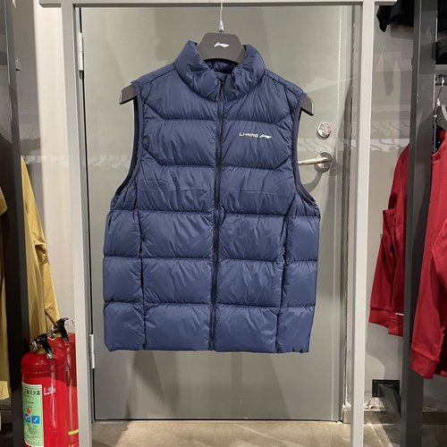 李宁2025冬季新款男子保暖舒适运动休闲羽绒马甲背心外套 AMRV077