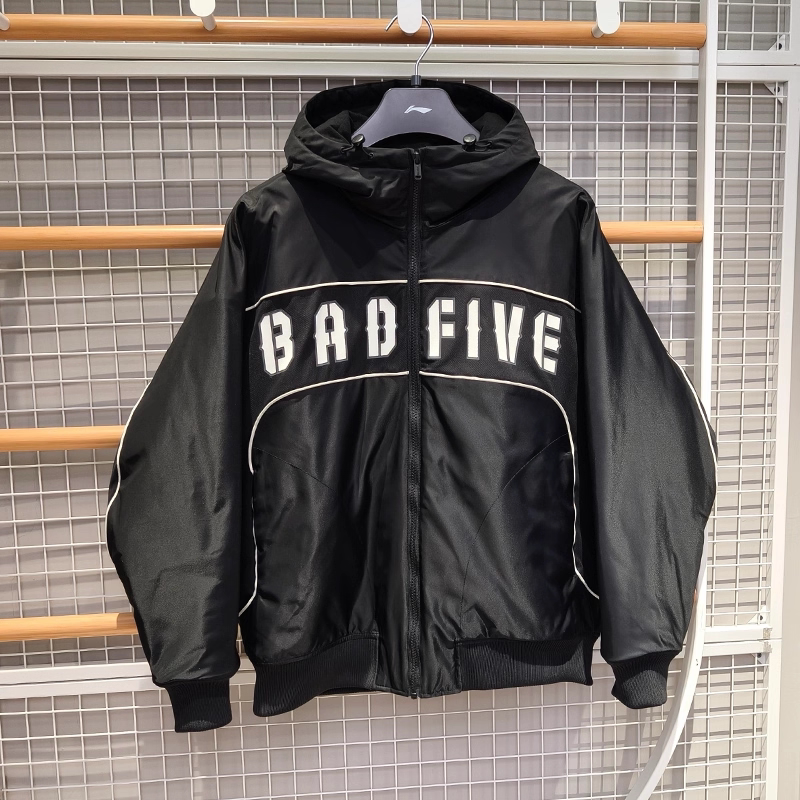 李宁2026春季新款棉夹克男反伍系列宽松保暖连帽外套上衣 AJMW005