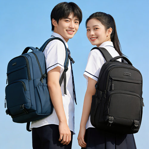 爱迪生中学生书包男减负护脊背包