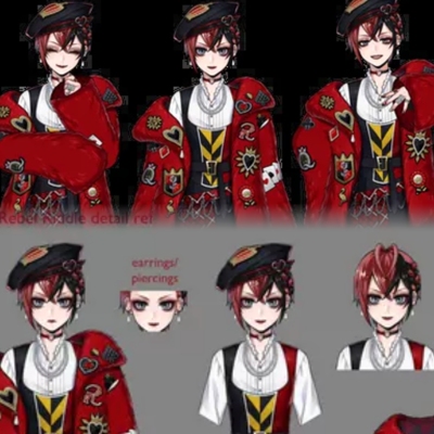 墨染青丝假发定制扭曲仙境 红心寮Riddle Rosehearts cos假发
