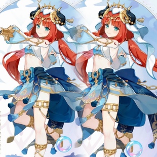 墨染青丝假发定制 原神妮露cos假发一件起定制各种人物假毛假发