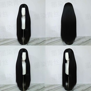 墨染青丝假发定制鬼灭之刃 香奈惠cos假发来图定做各种人物假毛