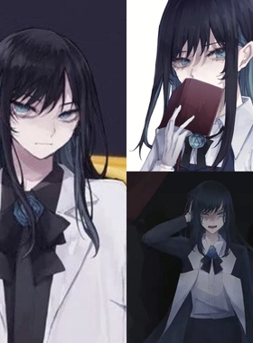 墨染青丝假发定制虚拟人物日本唱见ado cos假发一件定做各种假发