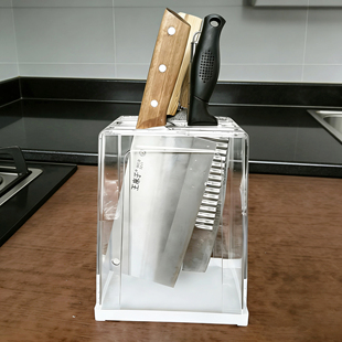 厨房刀架台面刀座刀具收纳防霉菜刀架挂墙透明亚克力简易单独刀架