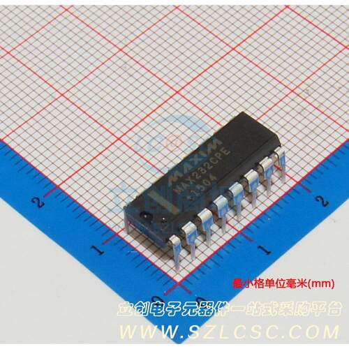 RS232芯片 MAX232CPE+ DIP-16 MAXIM(美信)