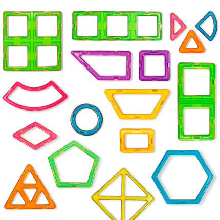 磁力片补充装儿童纯磁铁玩具磁性积木拼图益智拼装吸铁石磁贴配件