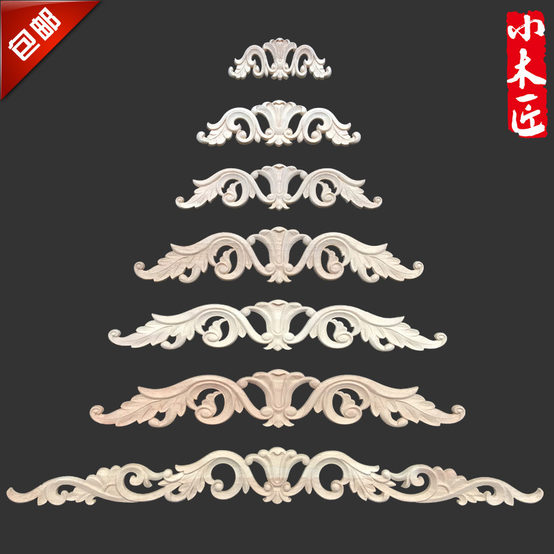 Dongyang wood carving European style solid wood APPLIQUE Motif Wooden flower Long strip Carved furniture Cabinet door Patch Wood shavingsin the Home accessories , Carving , Woodcarving  category - from Buy2taobao.com to provide professional Taobao agent buy service