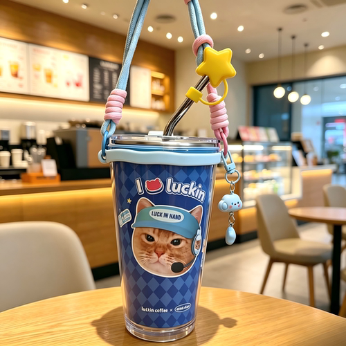 瑞幸 × mind a day小猫联名PP杯改造配件超大杯全套diy材料包