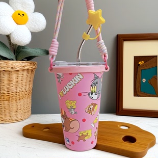 适配瑞幸王者荣耀联名咖啡超大PP杯吸管帽装饰配件密封杯盖