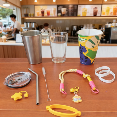 适配瑞幸联名pp杯卡皮巴拉改造全套304不锈钢内胆亚克力外壳吸管