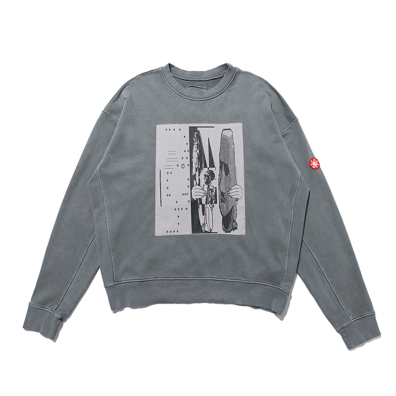 ce日系复古印花水洗做旧情侣装