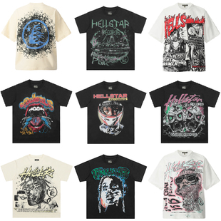 T恤潮牌 高街Vintage男女VTG短袖 2025高版 本Hellstar地狱之星美式