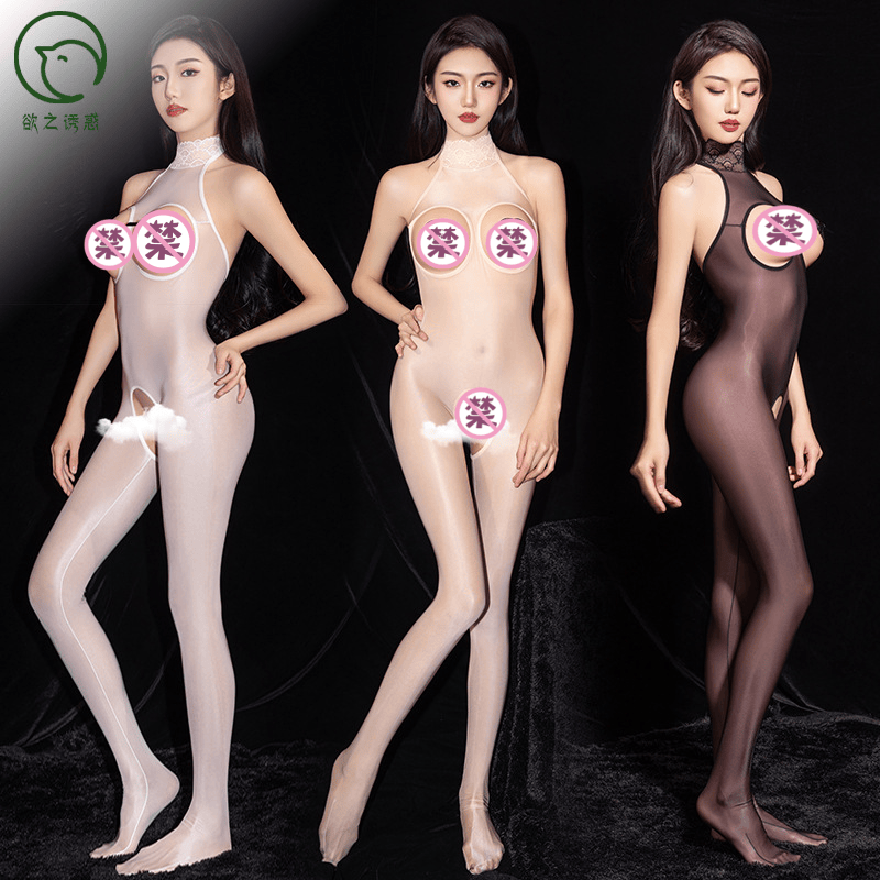 性感紧身薄透明开档露出美乳情趣连体衣内衣S女M性爱调教网衣丝袜