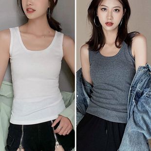 遮副乳防走光外穿 螺纹吊带背心女内搭2025新款 夏季 无袖 打底衫