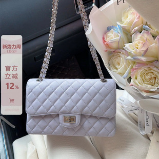 小香风鱼子酱包包真皮菱格链条包女春夏新款 腋下包单肩斜挎小方包