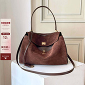 磨砂牛皮托特包女大容量通勤腋下包秋冬高级感真皮百搭单肩斜跨包