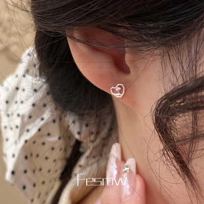 玫瑰花小清新耳环甜美可爱耳饰品