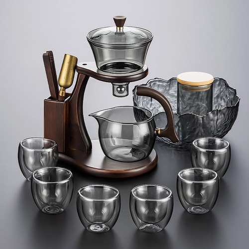 2026新款玻璃全自动茶具套装家用高硼硅耐高温磁吸泡茶壶茶杯整套