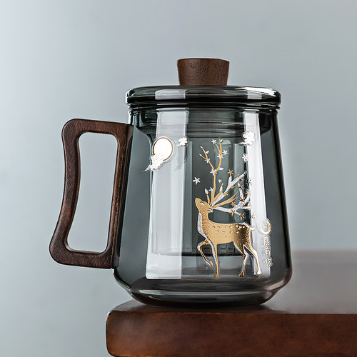 玻璃杯水杯男2026新款带把手高端