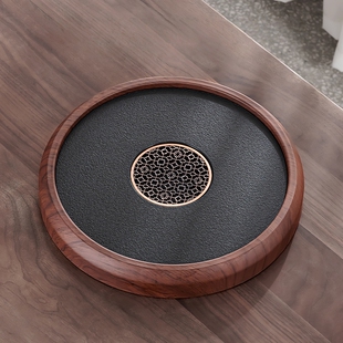 圆形茶盘2026新款家用储水茶托盘茶具沥水盘小型茶台排水式干泡台