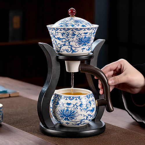 新中式自动泡茶神器高档汝窑茶具