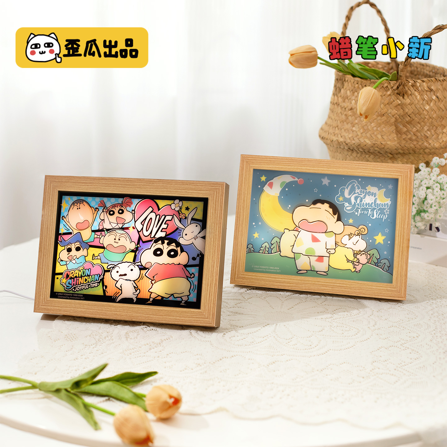 蜡笔小新场景灯摆件装饰品