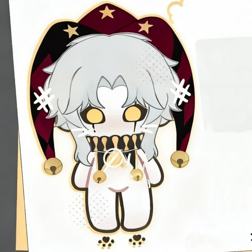 现货怪诞马戏团pierrot属性20cm棉花娃娃正版同人周边可爱玩偶