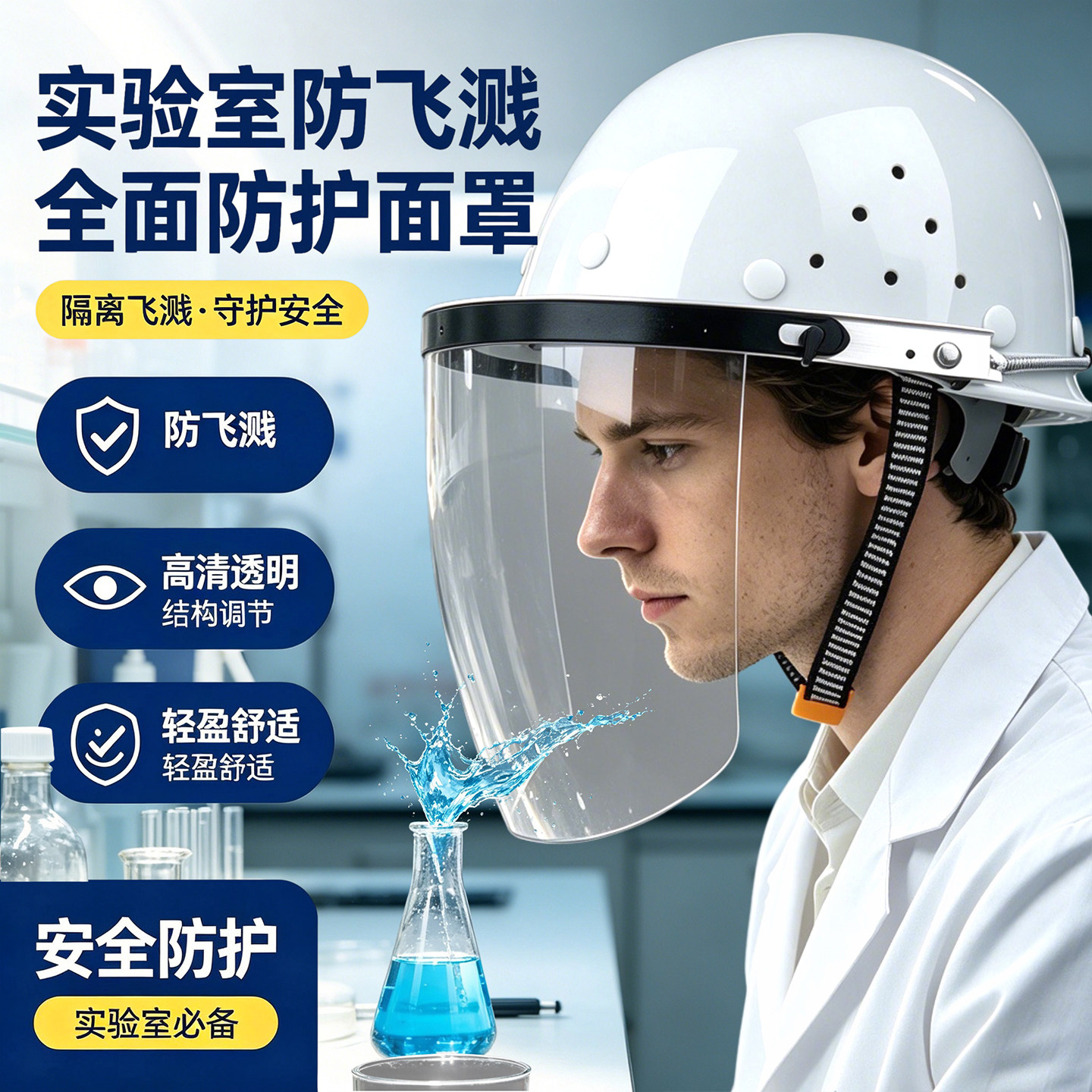 耐酸碱面罩防护防酸耐化工喷溅