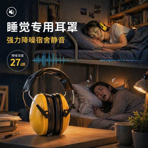 宿舍隔音降噪耳罩头戴式耳塞工业