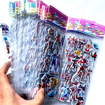 卡通贴纸3d立体贴画幼儿园奖励贴纸3D立体防水儿童贴纸卡通贴画