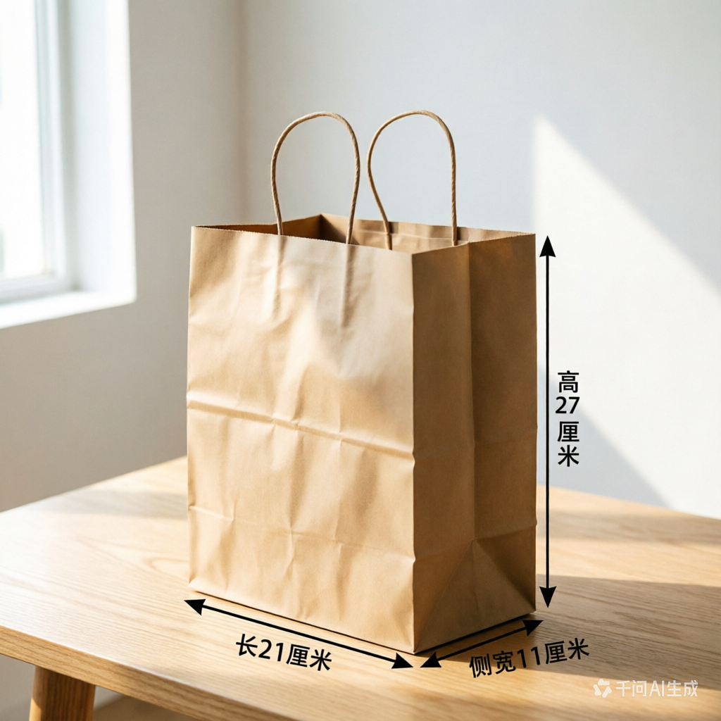 外卖打包袋牛皮纸袋定制logo手提袋礼品袋包装袋订做广告宣传袋
