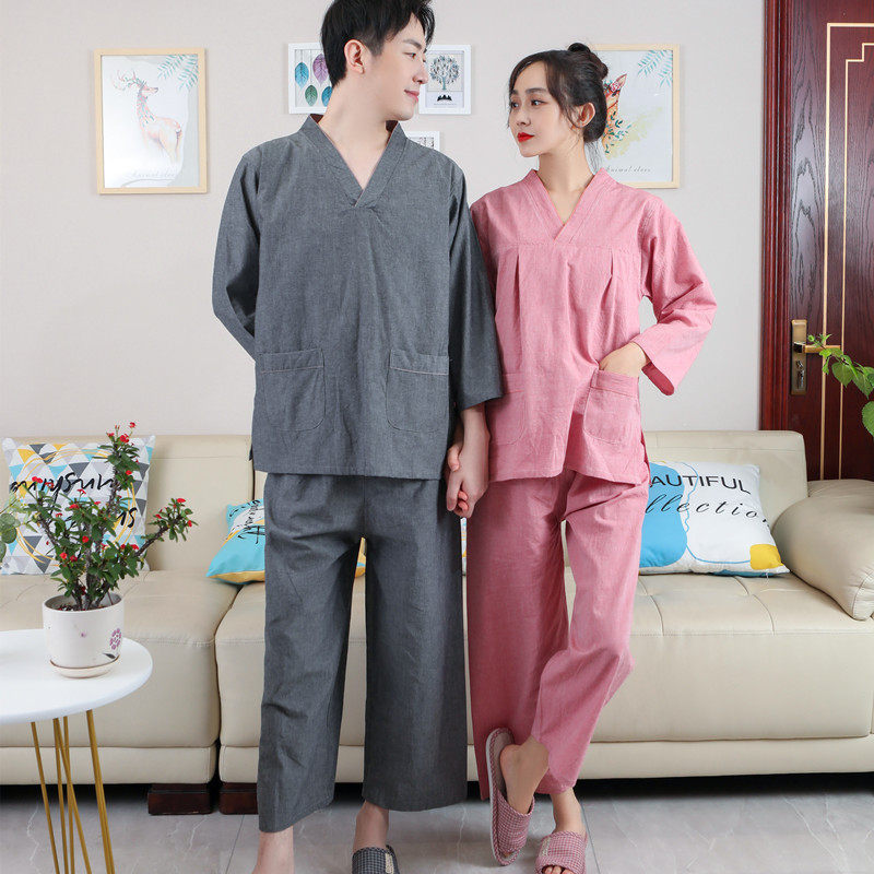 汗蒸服女水洗棉情侣套装男款桑拿汗蒸服