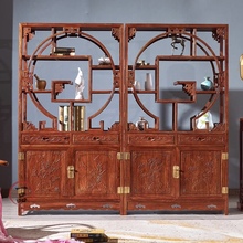 红木刺猬紫檀五福博古架花梨木玄关中式隔厅柜实木多宝格置物家具