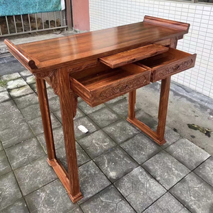 红木桥台刺猬紫檀玄关桌花梨木条案长条桌实木供桌新中式平头条案