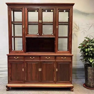 红木酒柜刺猬紫檀隔厅柜客厅博古架花梨木墙角柜实木储物阁玄关柜