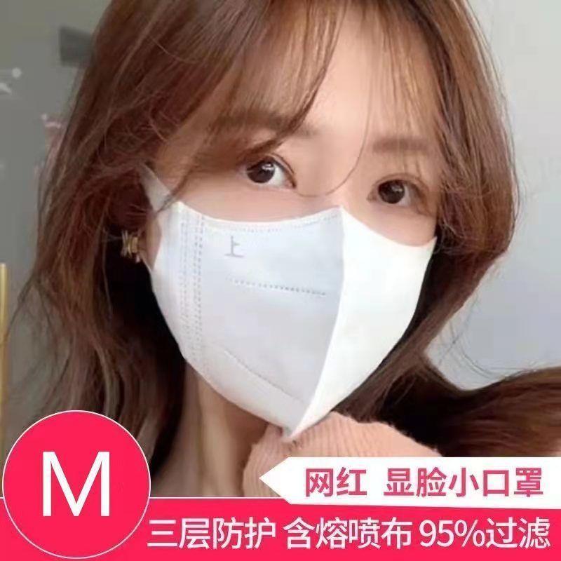 男女高颜值2023新款弹力耳带3D口罩成人立体三层一次性女款口罩