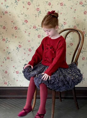 冬季韩版儿童五角星烫金网纱公主裙 女童TUTU裙蓬蓬半身裙