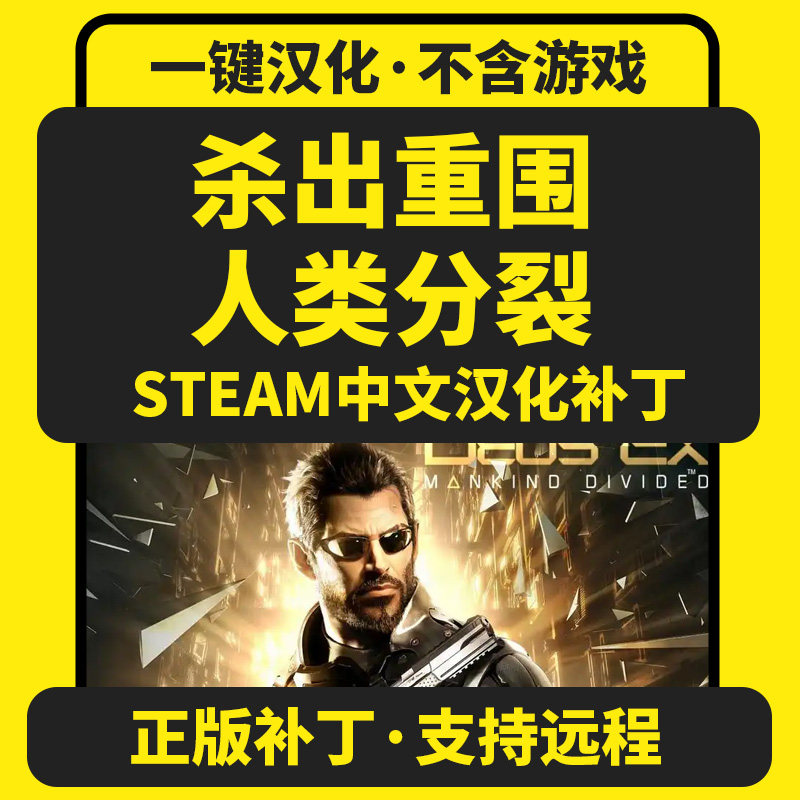 杀出重围人类分裂/Deus Ex中文汉化补丁 支持steam 不含游戏