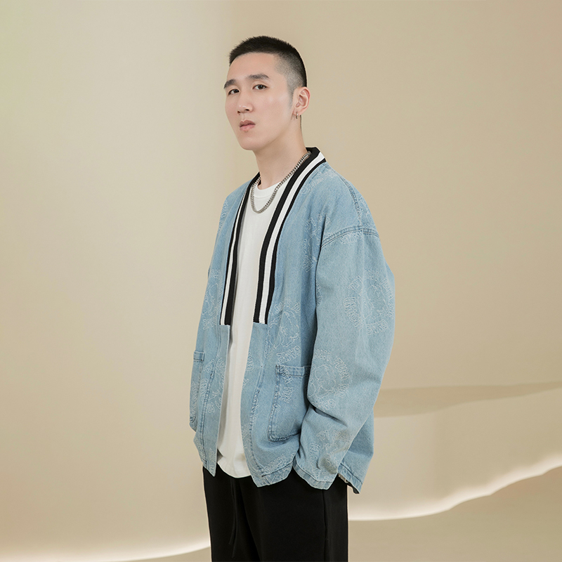 OctopusL提花美式牛仔外套