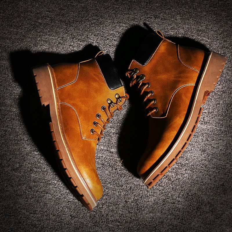 马丁靴男冬季加绒保暖棉鞋英伦中帮男鞋工装靴子雪地潮鞋高帮军靴|ruв категории Мужская обувь, сапоги - от Buy2taobao.com для оказания профессиональной услуги покупки агента Taobao